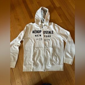 Aeropostale Classic White Zip-Up